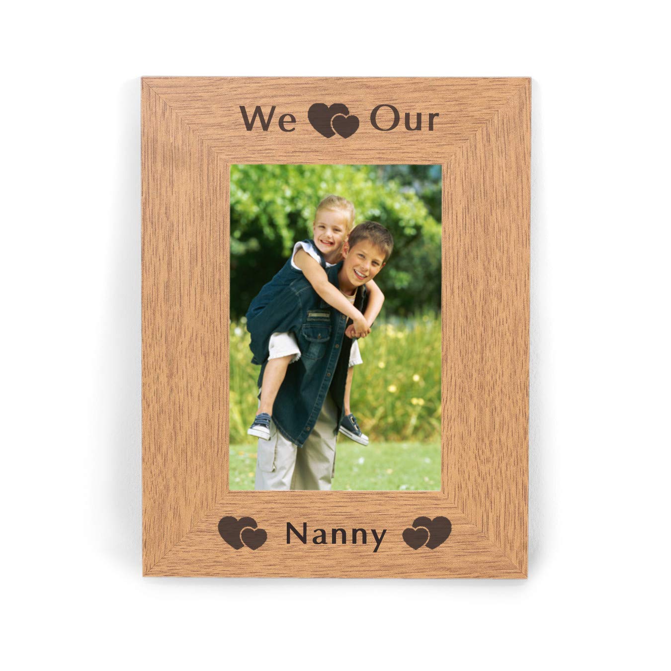 We Heart Our Nanny 6x4 6 x 4 Photo Picture Frame Love Gifts Presents For Birthday From Grandchildren