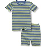 Vaenait Infant Toddler Kids Junior Girls Boys Summer Viscose Soft Stripe Short Sleepwear Pajamas Pjs Set
