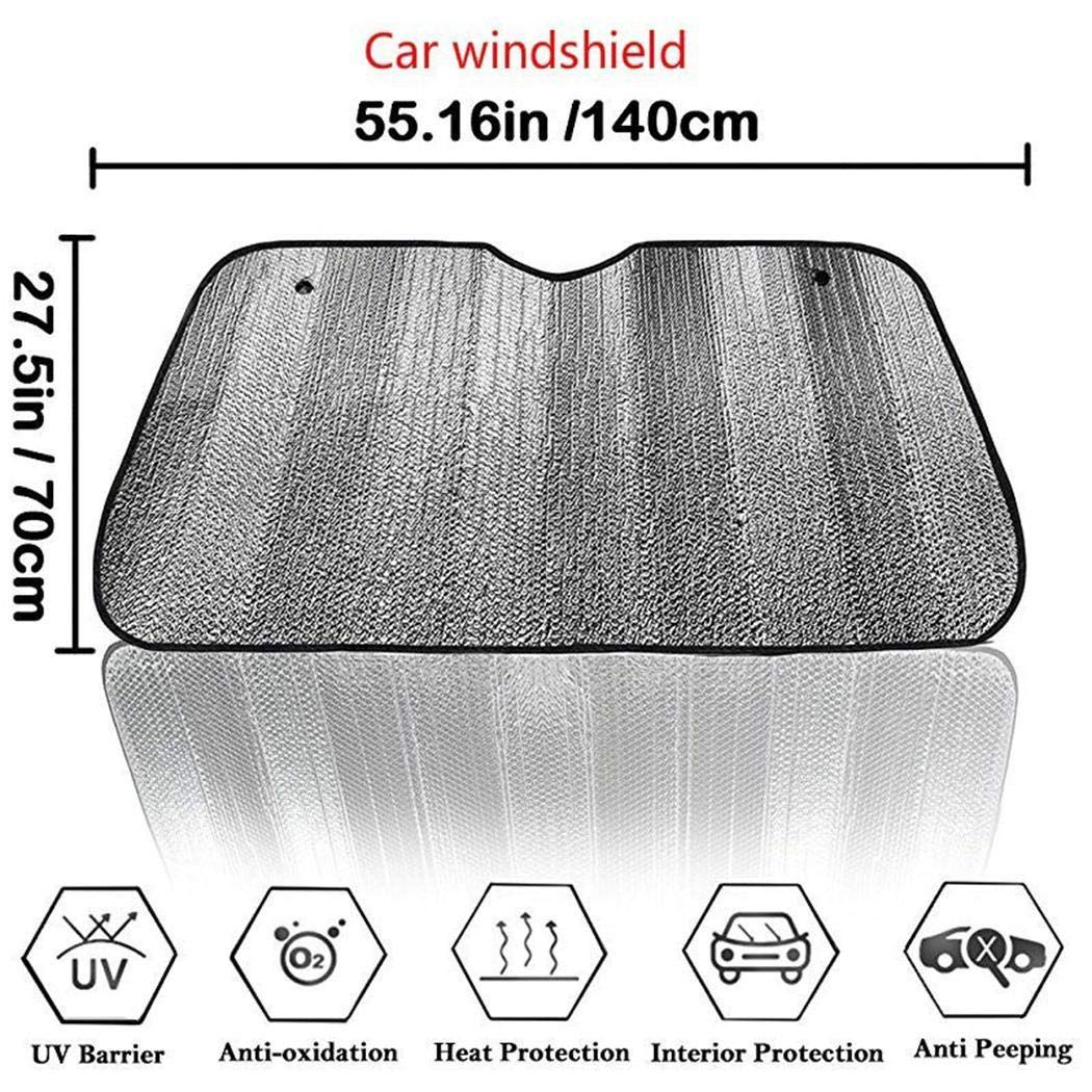 Kaimu Foldable Front Rear Windshield Car Window Sun Visors Sunshade Cover Block Windshield Sunshades