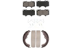Transit Auto Front Rear Ceramic Brake Pads And Drum Shoes Kit Replacement For Toyota Tacoma KCN-100336