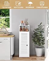 aimu Waterproof Bathroom Cabinet 80x20x24cm Floor Standing Storage Unit view 9