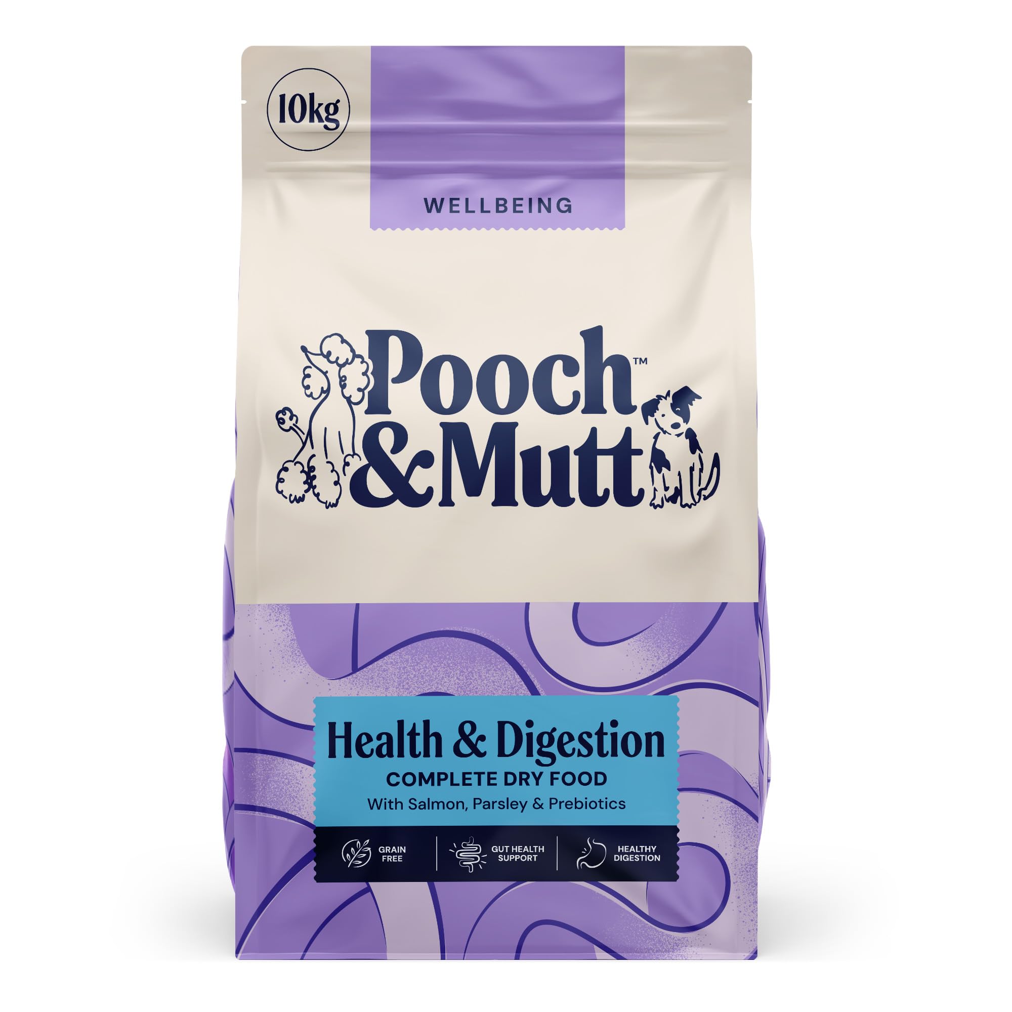 Pooch & Mutt - Health & Digestion, Complete Dry Dog Food (Grain Free), Salmon and Sweet Potato, 10kg