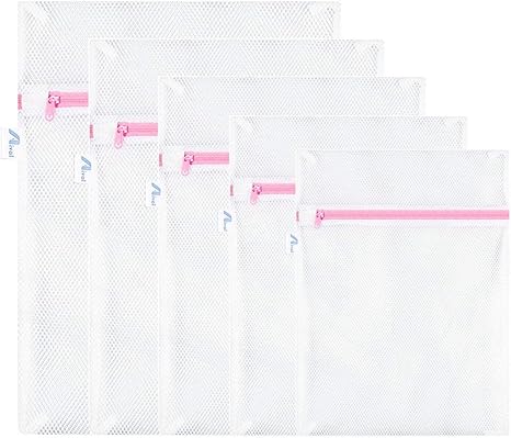 Amazon Co Jp 洗濯ネットランドリーネット洗濯袋セット 5枚入 再利用可能な丈夫な洗濯ネット 型崩れ防止 絡み防ぎ 傷み防止 家庭用 ブラジャー 下着 Tシャツ靴下小物 洗濯機用最適 ホーム キッチン