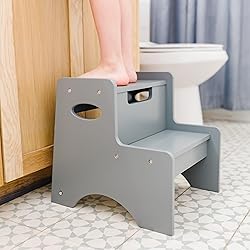 Two-Step Stool by Wildkin, Wooden Step Stool for