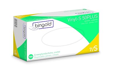 Einmalhandschuhe Vinyl-S 50PLUS creme 100-er Pack