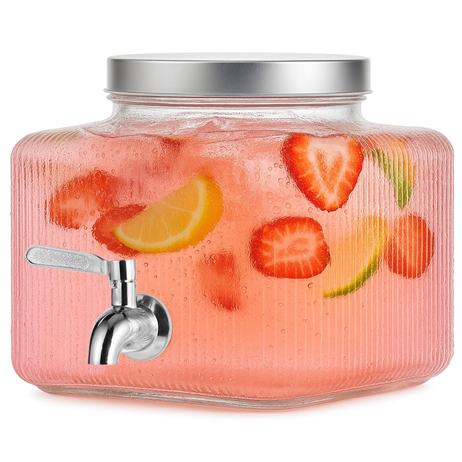 Photo 1 of 1 Gallon Drink Dispensers for Parties,Beverage Dispenser for Fridge with Leakproof Stainless Steel Spigot, Ideal for Water, Lemonade, Juice, Iced Tea