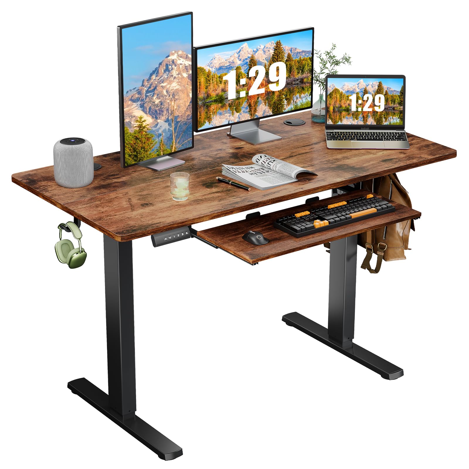 Adjustable Rising Desk Mua Sweetcrispy Electric Standing Desk Adjustable Height, 48 x 24 inch ...