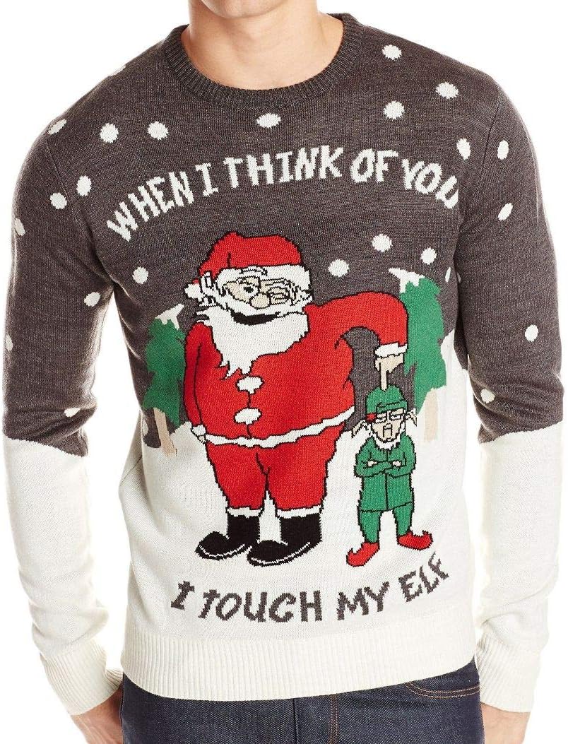 3 Santas Mens Ladies Unisex Christmas Jumper Xmas Knitwear Sweater Naughty List