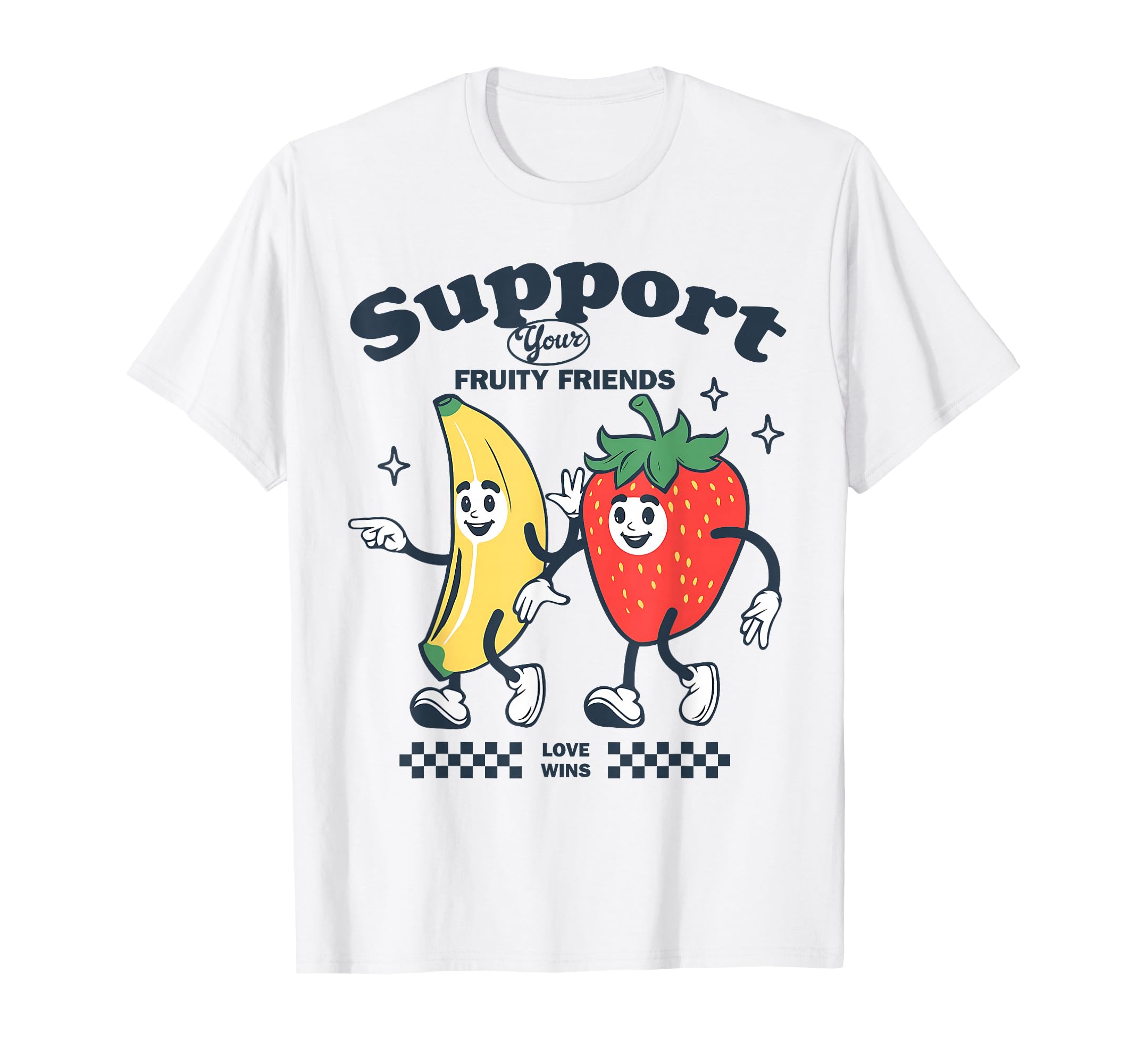 Photo 1 of Red Funny Pride Support Your Fruity Friend LGBTG Gay Lesbian T-Shirt