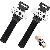 FANPL Upgrade Wrist Bands Compatible with Just Dance 2026/2025/2024/2023, Comfortable Adjustable Elastic Strap for Nintendo Switch & OLED Joy-Con Controller, Fit for Adults & Children,2 Pack (Black)
