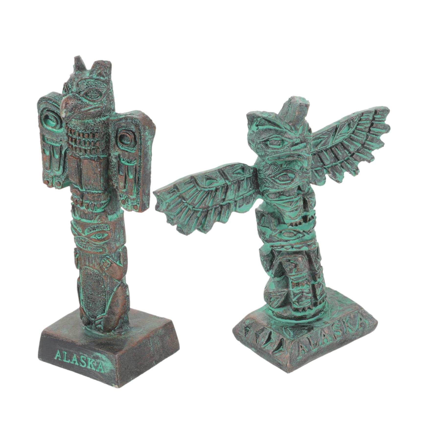 RORPOIR 2pcs Decor Ornament Fake Tribal Symbol Tribal Wing Symbol Garden Resin Statue Tribal Symbol Garden Statues Tribal Token Figurines Resin Figurine Sculpture Fish Tank