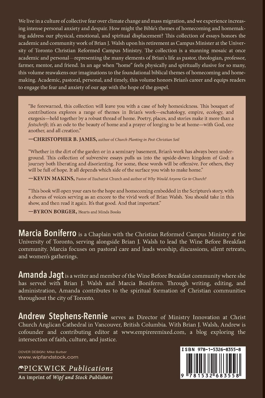 A Sort Of Homecoming Essays Honoring The Academic And Community Work Of Brian Walsh Boniferro Marcia Jagt Amanda Stephens Rennie Andrew Amazon Com Books