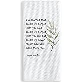TNUW Hostess Gifts Kitchen Towels - Hostess Gifts for Women,Inspirational Quote Soft and Absorbent Kitchen Tea Dish Hand Towels 16″×24″(White)