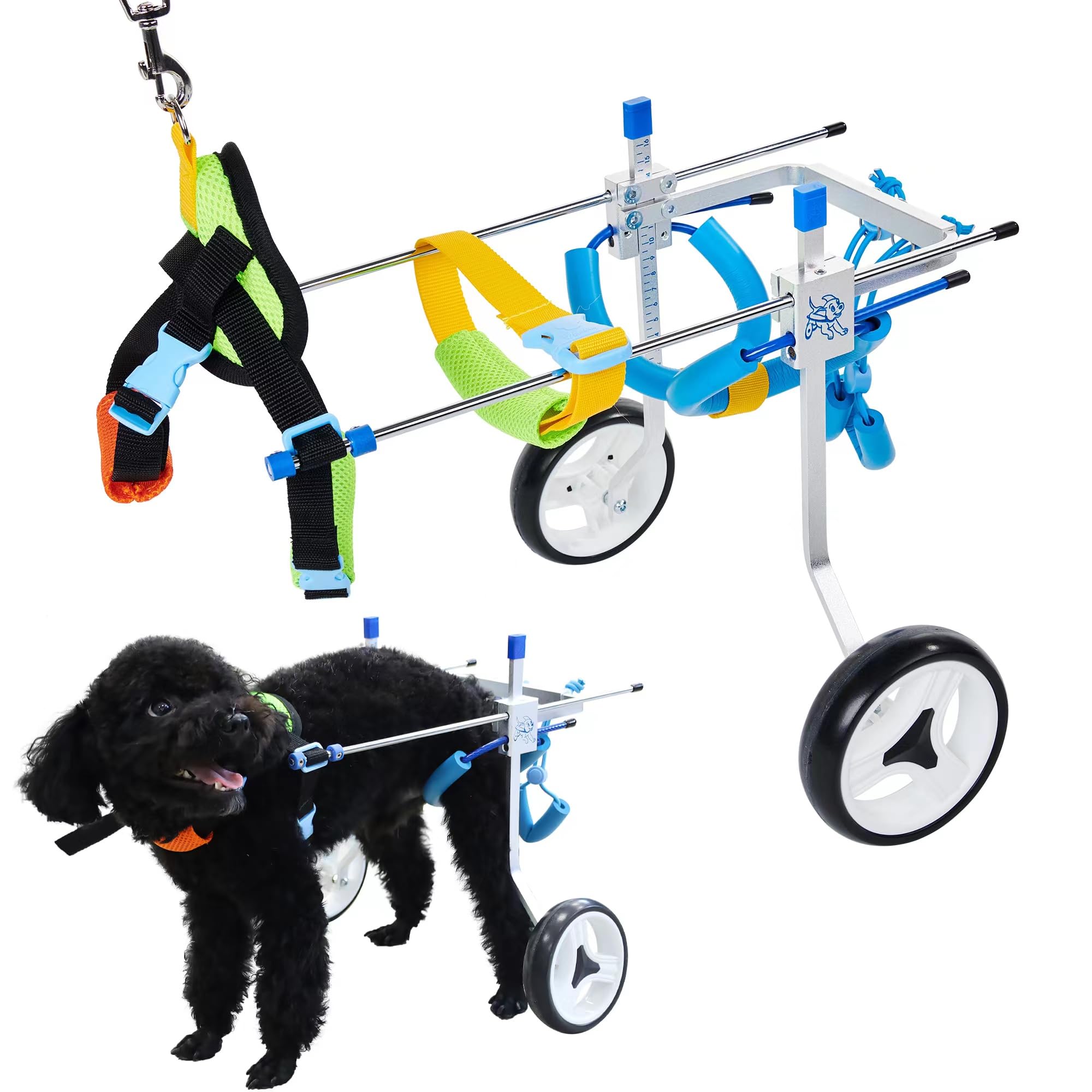 Photo 1 of Adjustable Dog Wheelchair for Back Legs| Pet Wheelchairs with Disabled Hind Legs Walking|Stabel & Light Weight (7-Size) (XXS)