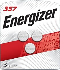 Energizer 357/303 Batteries (3 Pack), 1.5V Silver Oxide Button Cell Batteries