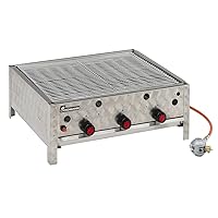  0042M Tischbräter Landmann kleiner silber Tableroaster Balkon 2+1 Gas Brenner 3-flammig ✔ eckig ✔ Grillen mit Gas ✔ für den Tisch 