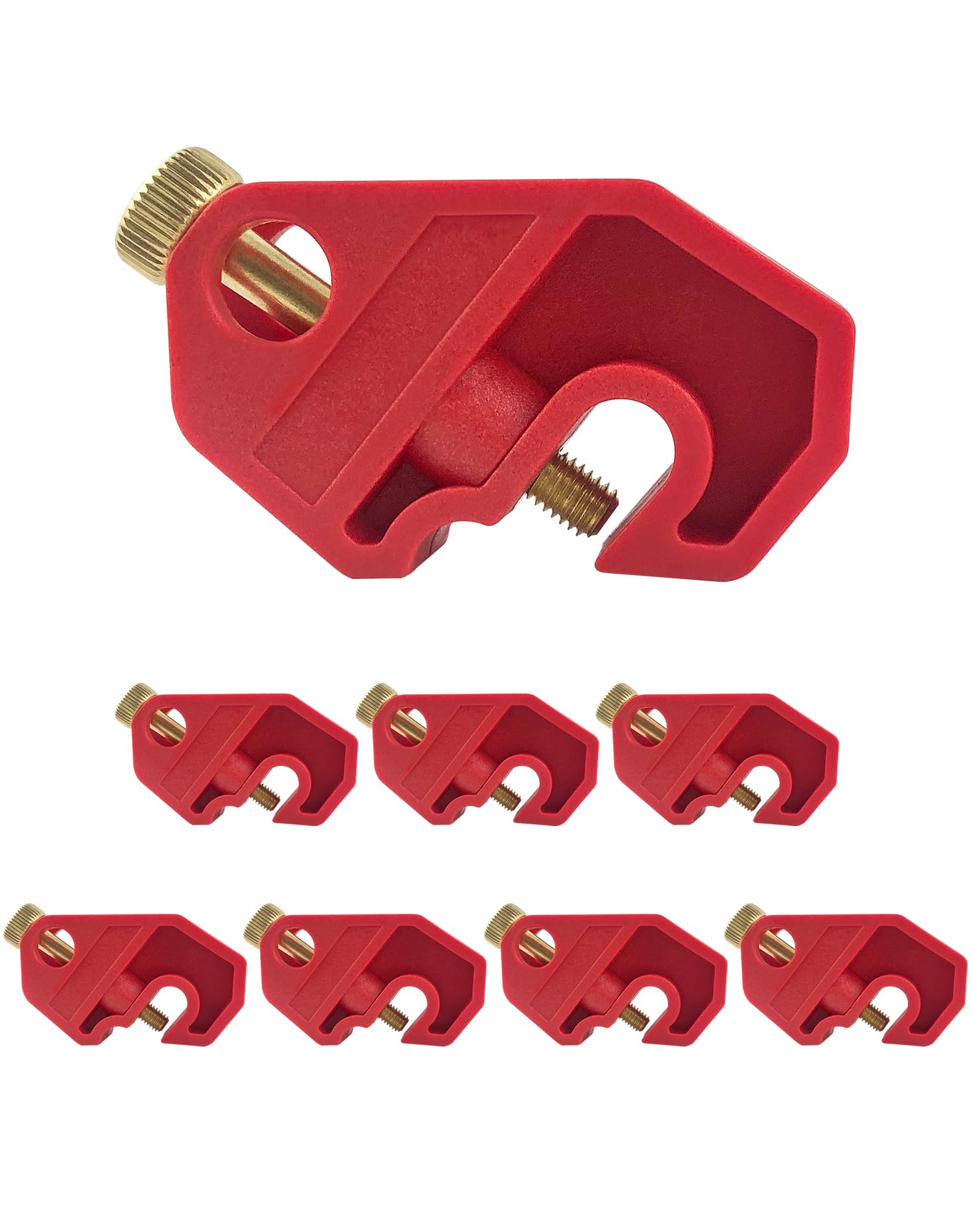 QWORK® 8PCS Miniature Circuit Breaker (MCB) Lockout with Screw, Safe Isolation