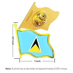 Saint Lucia Flag Lapel Pin - Enamel Metal National