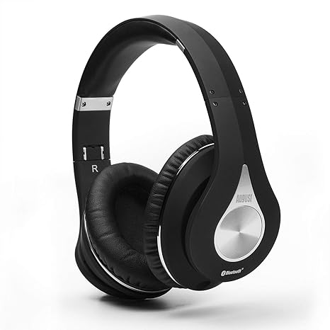 August EP640 Bluetooth v4.1 aptX NFC Kopfhörer - Over-Ear Stereo Headset (Schwarz)