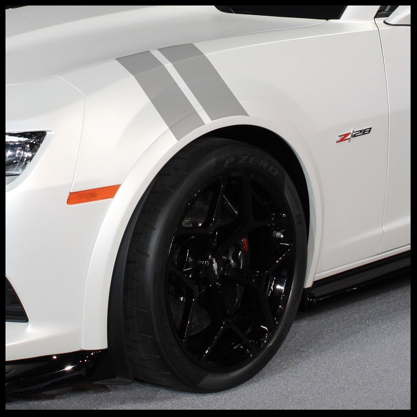 Sticker Connection 2010-2015 Camaro Hash Mark Fender Stripes (Silver)