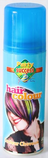 Party Success Temporary Hair Colour Spray Fluorescent Blue 125ml view 2