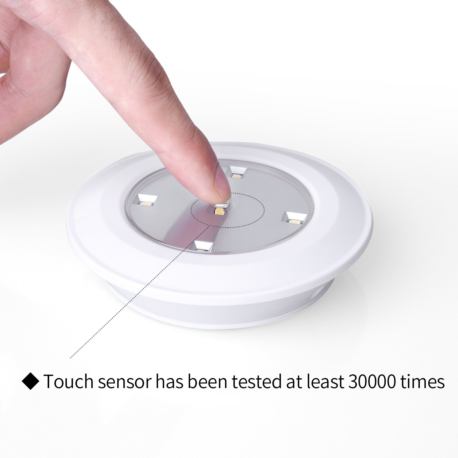 Tap Lights 5LED Stick On Push Lights Battery Powered Puck Lights for Closets, 712962293160 eBay