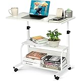 Laptop Desk Adjustable Desk Small Standing Desk Home Office Desks for Small Spaces Portable Desk Table for Bedrooms, 31.5" Wh