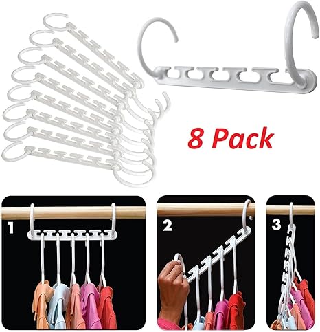 Multi Function Space Saver Wonder Magic Clothes Hanger Closet Organizer Hook Amazon Co Uk Kitchen Home