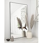 Koonmi 71"x30" Floor Mirror Full Length, Bedroom Floor Body Mirror with Stand, Large Black Mirror, Leaning, Standing or Hanging Horizontally/Vertically