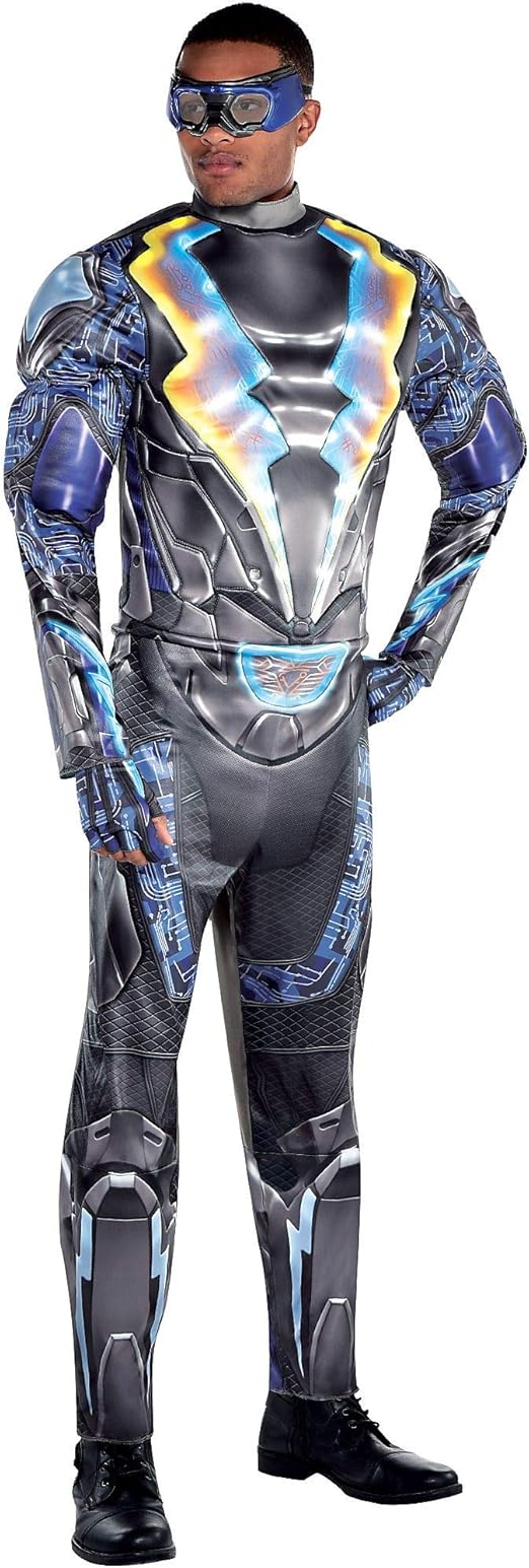 Party City LightUp Black Lightning Halloween Muscle