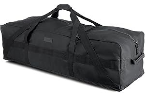 Fitdom 106L 45" Heavy Duty Extra Large Duffle Bag with Upgrade Zipper, Durable & Water Resistant. Perfect as Camping Bag Travel Storage Bag Tent Storage Bag Sports Equipment Bag For Coaches & More