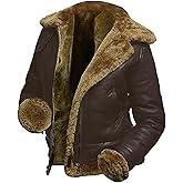 TRESSANO Women's Hooded Leather Jacket - Faux Fur Shearling Aviator Pilot Bomber Genuine Sheepskin Leather Jackets for Women