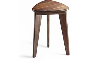 HOLANA 18" Corner Shower Foot Rest - Wooden Showers Stool Seat for Shaving Legs - Small Corner Shower Benches for Inside Shower - Waterproof Bath Step Stools Bench for Bathroom (Height - 18in, Walnut)