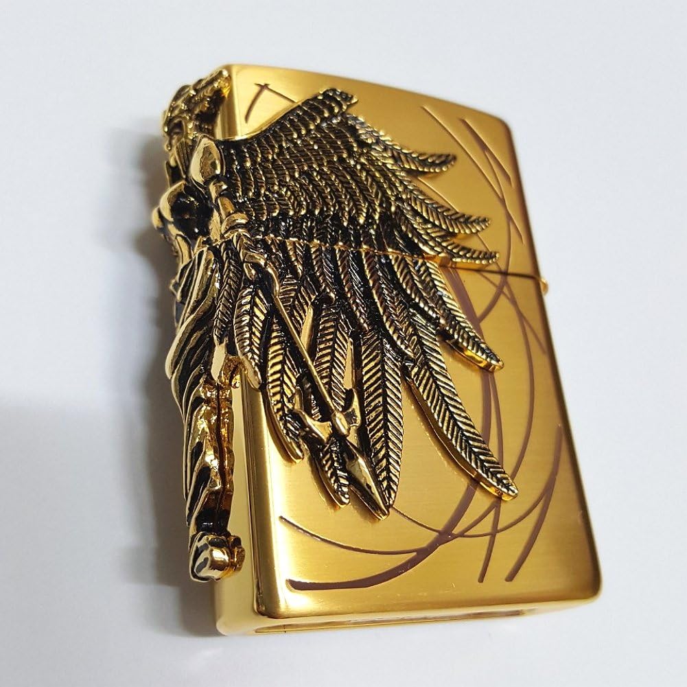 Zippo Gold Lighter Genuine Authentic Original Packing 6 Flints Set