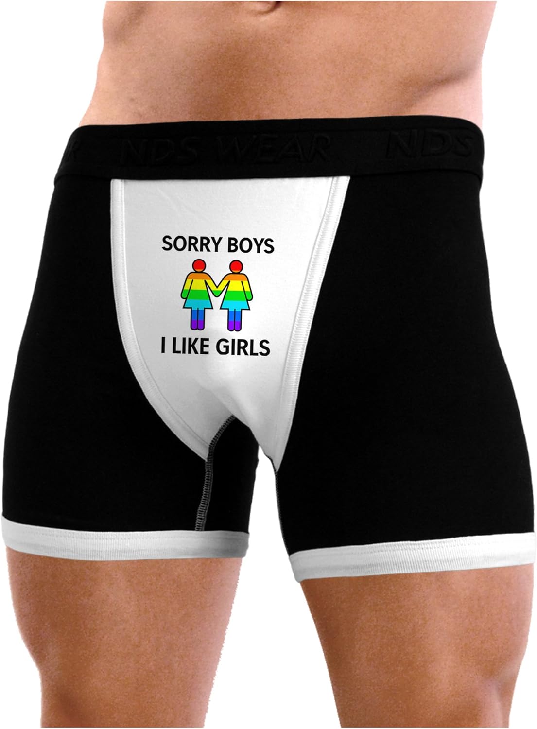 Amazon Com Nds Wear Sorry Boys I Like Girls Lesbian Rainbow Mens Boxer Brief Underwear 3xl Clothing