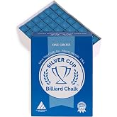 Silver Cup Pool cue Billiard Premium Chalk - ONE Gross - 144 PCS - Blue | Professional-grade formula, U.S.-mined sand, consistent tip coverage, Made in USA