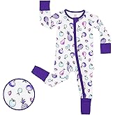 LittleHippo 2-Way Zipper Onesie Romper, Soft Spandex & Viscose from Bamboo One Piece Pajamas, Newborn, Baby Boys & Girls
