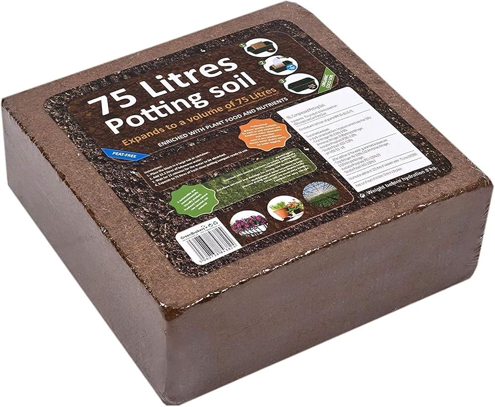 GreenBrokers C1160 75L Organic All Purpose Potting Compost Enriched Nutrients