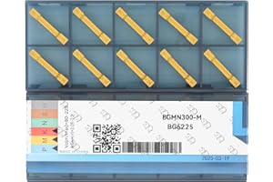 CDBP Carbide Grooving Inserts MGMN300-M for MGEHR/L and MGIVR/L Grooving Cut-Off Tool Holder, Installed with KOLORY, CVD Coating Metal Cutting, 10pcs