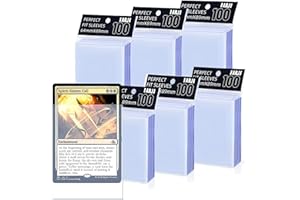 IARJI 600ct Perfect Fit Sleeves, Perfect Fit Card Sleeves, Inner Sleeves MTG, Exact Fits Sleeve for Double-Sleeving, High Clarity Trading Card Sleeve for PKM, TCG, Gaming Cards