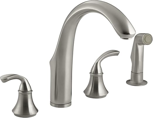 Kohler 10445 Bn Forte R 4 Hole Sink 7 3 4 Spout Matching Finish