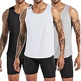 Boyzn Men's Cotton Workout Tank Tops, Athletic Gym Muscle Tank Top, Fitness Bodybuilding Sleeveless Tee Shirts for Men