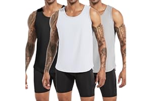 Boyzn Men's 1, 3 or 5 Pack Cotton Workout Tank Tops, Athletic Gym Muscle Tank Top, Bodybuilding Sleeveless Tee Shirts for Men