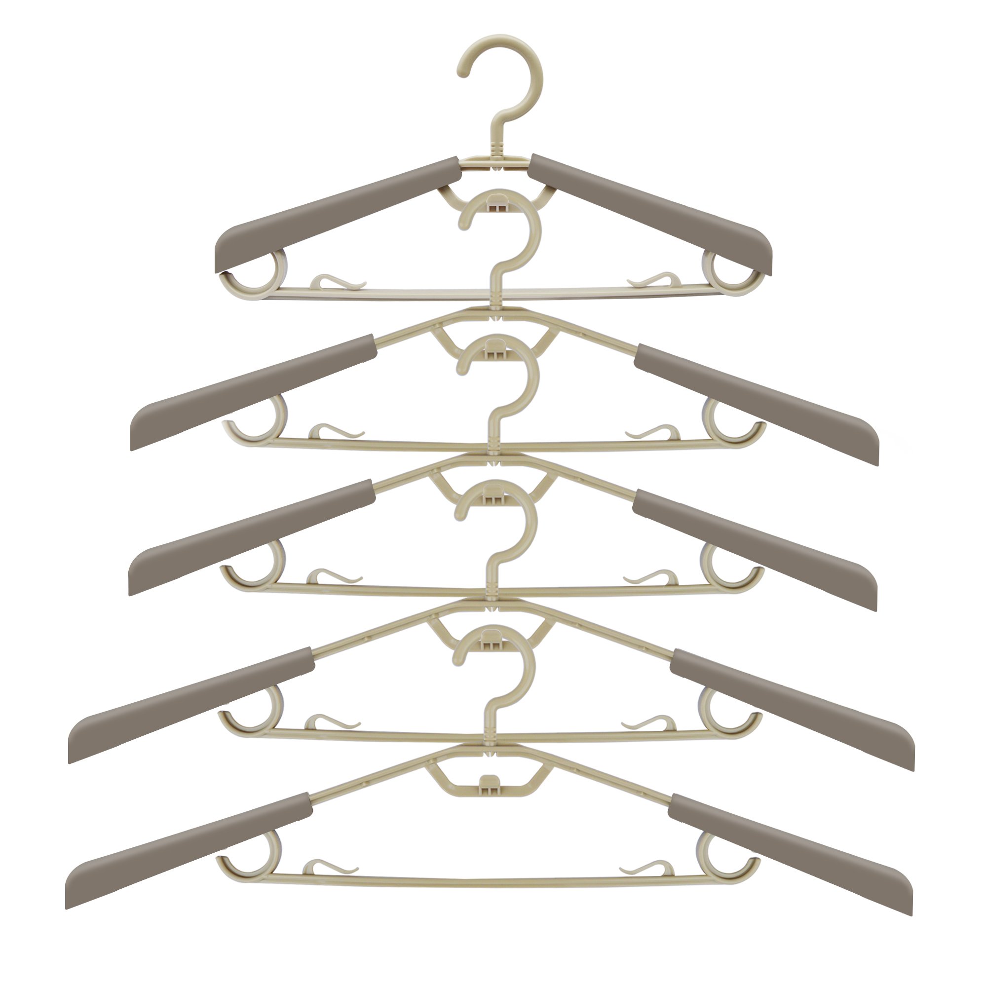 ipow 5 Pack, Cascading Clothes Hangers with Extendable Arms, Great Closet Organizer & Storage for Suits,Dress,Jacket,Underwear and Shirt