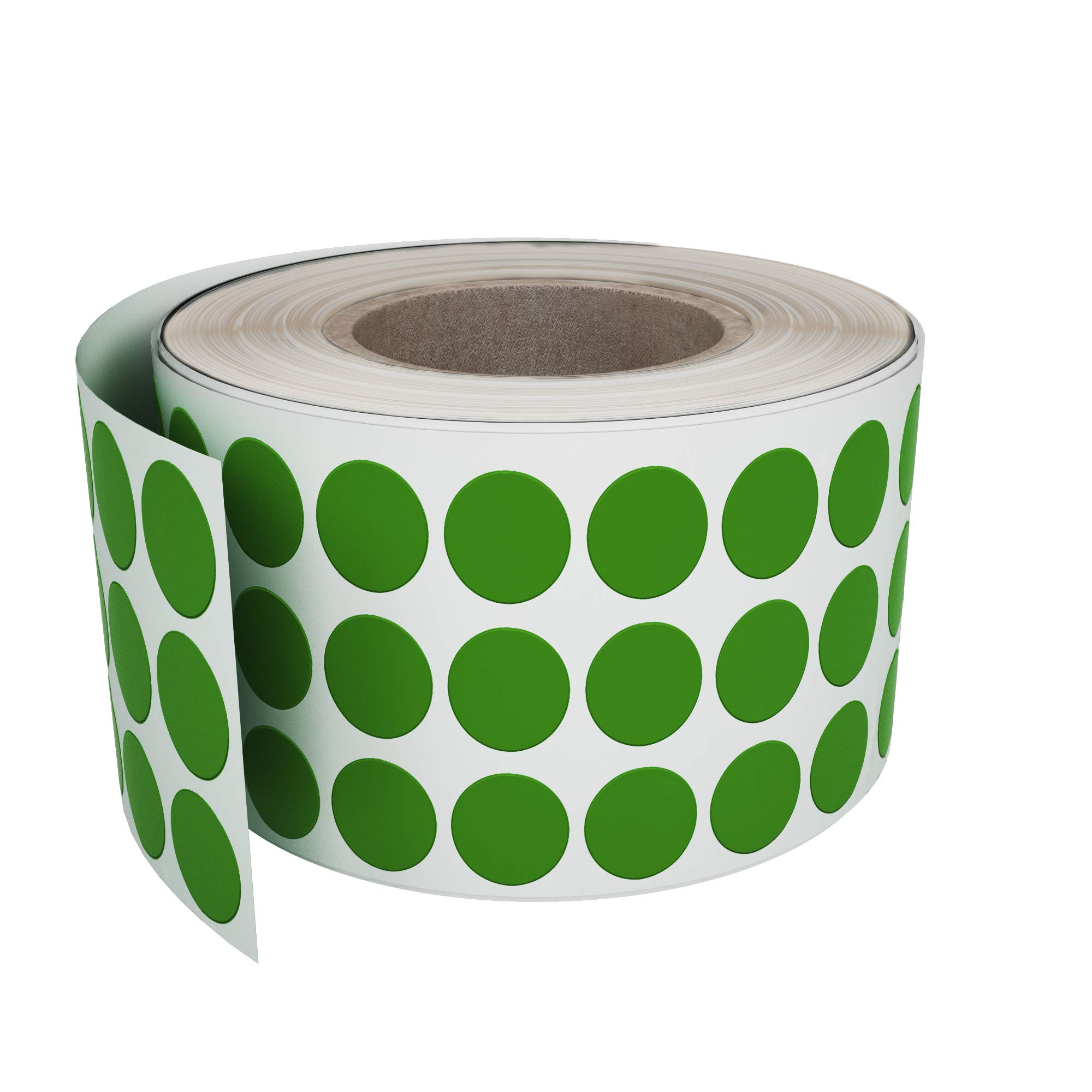 Royal Green Colored Dot Stickers 8mm (0.8 cm) Green Color Coding Labels on Roll 2000 Pack
