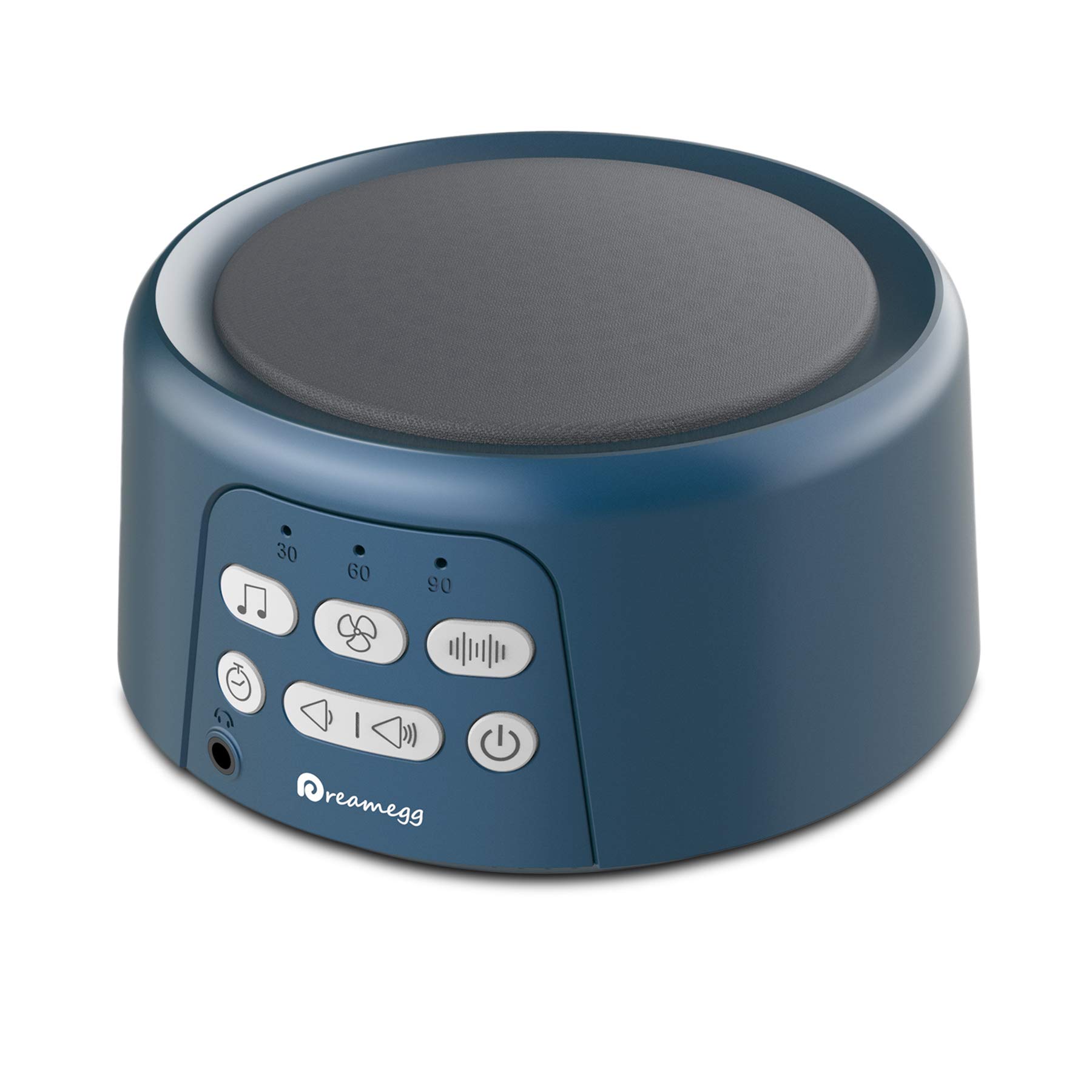 White Noise Machine, Dreamegg D3 Blue Rechargeable Sleep Sound Machine for Baby Kids Adults, 24 Natural Sounds Therapy, Continuous or Timer, Memory Function, Portable for Sleeping Home Nursery Travel