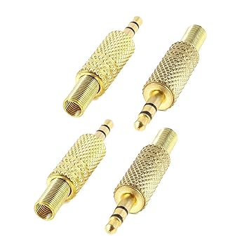 VONOTO 4 unidades 1/8 "3,5 mm estéreo macho Conector con