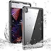 AICase iPad Pro 12.9 inch 2021 Gen 5 Waterproof Protective Dustproof Shockproof Cover with 360 Full-Body Protection, with Lanyard and Kickstand