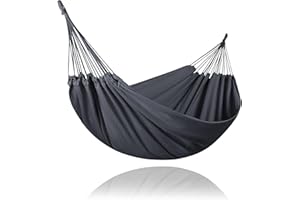 SUNCREAT Hammocks Outdoor Camping Double Hammock, Extra Large 2 Person Hammock for Camping, Dark Gray