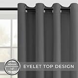 MRTREES Dark Grey Blackout Curtains 2 Panels 46x54 Inch 54 Inch Drop view 2